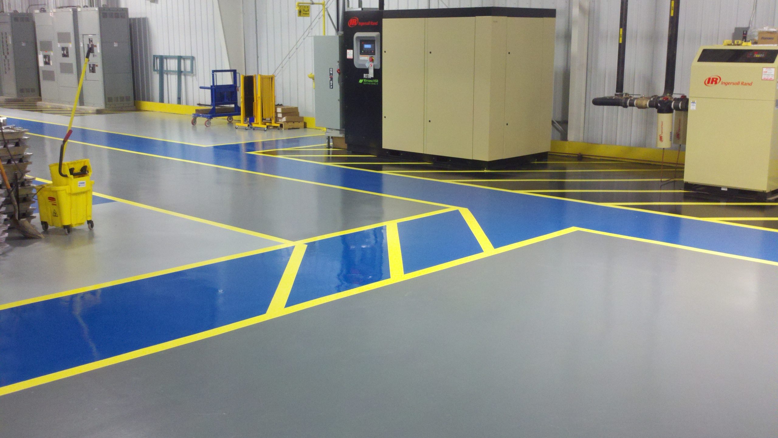 Industrial epoxy flooring in a Thousand Oaks warehouse facility